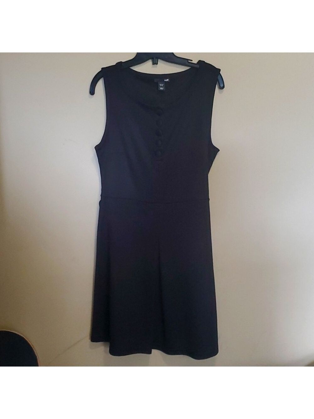 H&M little Black belted dress size 10 nwot